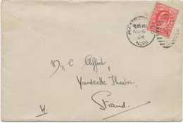 GB 1904 EVII 1d Bright Scarlet On Cvr (faults) W Barred Duplex-cancel "HAMPSTEAD / N.W. / 4 / 6" (North West District) - Covers & Documents