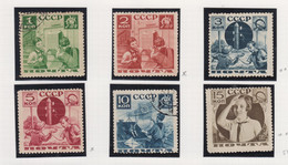 Sowjet-Unie Jaar 1936 Michel-cat.542A/547A ** Of * - Altri & Non Classificati