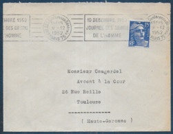 PARIS UNESCO Conférence Générale - 10 Décembre 1952 - Journée Des Droits De L'Homme - Annullamenti Meccanici (pubblicitari)