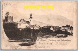 Puchberg - S/w Mit Schneeberg 1   Mit Stempel Sparbacher Hütte 1901 - Prägekarte - Schneeberggebiet