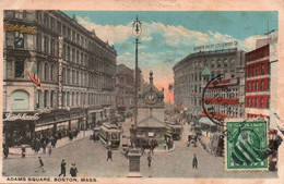 BOSTON / ADAMS SQUARE / BEL AFFRANCHISSEMENT 1921 - Boston