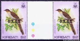 Kiribati 1983 MNH OKGS OVP Gutter Pair, Long-tailed Cuckoo, Birds - Cuckoos & Turacos