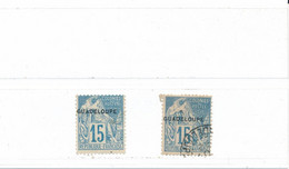Guadeloupe Timbre Type Alphée Dubois N° 19 Neuf (*) Et Oblitéré - Used Stamps