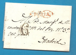 Espagne - SORIA (Soria) Pour Madrid (Castille) - 1818 - Lettres & Documents