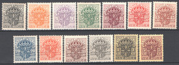 Svezia 1910 Servizio Unif.19/31 **/MNH VF/F - Unused Stamps
