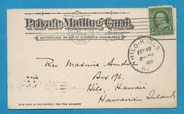 USA - YT123 Sur CP De NEW YORK Pour HILO (HAWAI)- 1902 - Hawaï