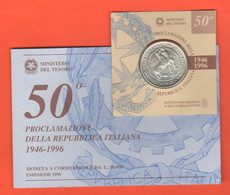 Italia 10000 Lire 1996 X 50° Proclamazione Della Repubblica Italiana Silver Coin - 10 000 Lire