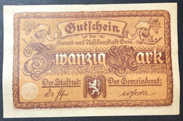 GERMANIA ALEMANIA GERMANY  20 MARK 1923 1919  LOTTO 3900 - Imperial Debt Administration