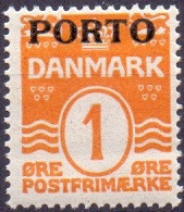 DENEMARKEN 1921 1öre Portzegel Golflijn PF-MNH - Segnatasse