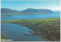Stromness, Orkney, Scotland. St. Ola Ro-ro Ferry. Aerial View - Orkney