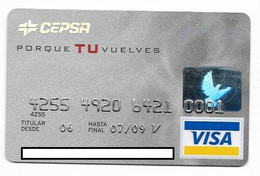 Cepsa, Spain, Magnetic Visa Credit Card, # Cc-148 - Credit Cards (Exp. Date Min. 10 Years)