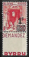 ALGERIE N°158A N* Bande Publicitaire Doublée - Unused Stamps