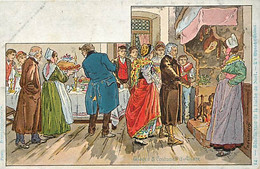 Illustrateurs -ref-B830- Illustrateur Kaufmann - Usages Et Costumes D Alsace N°24-benediction De La Bûche De Noël - Kauffmann, Paul