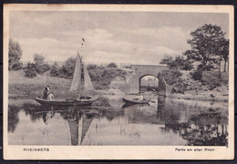 SELTENE ALTE KARTE * - RHEINBERG PARTIE AM ALTEN RHEIN * ANIMIERT - Wesel