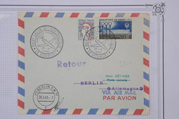 M6 FRANCE BELLE LETTRE 1961 1SALON AERONAUTIQUE  LE BOURGET POUR BERLIN GERMANY +AEROPHILATELIE+ AFFRANCH. PLAISANT - 1960-.... Brieven & Documenten