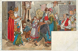 Illustrateurs -ref-B823- Illustrateur Kaufmann - Usages Et Costumes D Alsace N°20 - La Saint Nicolas - Fêtes - - Kauffmann, Paul