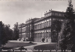 MONZA - CARTOLINA - LA FACCUATA DELLA VILLA REALE DAI GIARDINIDALLA PARTE DI LEVANTE - VIAGGIATA PER MISURINA (BELLUNO) - Monza