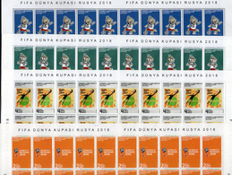 Turkey/Turquie 2018 - FIFA Football World Cup Russia 2018 - Coupe Du Monde De Football Russia 2018 - Four Full Sheets - Lettres & Documents