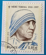France 2010  : Mère Teressa, Religieuse Prix Nobel De La Paix En 1979 N° 468 Oblitéré - Luchtpost