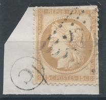 Lot N°66604   N°55/Fragment, Oblitéré GC 274?, Cachet De Facteur C Dans Un Cercle - 1871-1875 Cérès