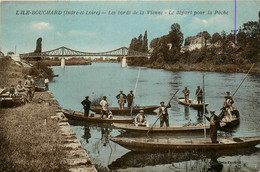 L'ile Bouchard * Les Bords De La Vienne * Le Départ Pour La Pêche * Pêcheurs - L'Île-Bouchard