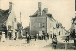 Ile Bouchard * Quartier Faubourg St Gilles * Place Et Rue Gambetta * Café L'ancre - L'Île-Bouchard