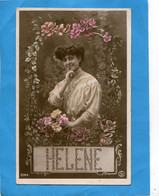 HELENE-portrait De Jeune Fille Entourée De Fleurs-années 1900-10 - Prénoms