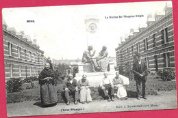 C.P. Mons  =   Hospice  CLEPIN  :  La  Statue  (  Vieux  Ménages ) - Mons