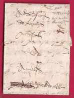 LETTRE DE TOURCOING NORD 1667 MENTION PORT DE LILLE POUR ANVERS BELGIQUE LETTRE COVER FRANCE - ....-1700: Precursori