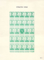 Pellens - Reimpression Privée - Essais De Couleur 1912 - 10 Feuillets De 24 Timbres - Proeven & Herdruk