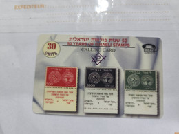 Israel-50 Years Of Israeli Stamps-(5)(30units)(tirage-200)(information Doun)mint Card+1card Prepiad Free - Francobolli & Monete