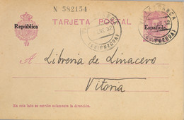 1932 GUIPÚZCOA  ,  E.P. 61 CIRCULADO ENTRE VILLAFRANCA Y VITORIA - 1850-1931