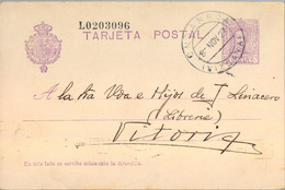 1927 VIZCAYA ,  E.P. 57 CIRCULADO ENTRE ONDARROA Y VITORIA , LLEGADA - 1850-1931