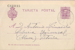 1926 VIZCAYA ,  E.P. 57 CIRCULADO ENTRE ORDUÑA Y VITORIA - 1850-1931