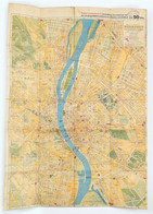 Budapest Közlekedési Térképe, 1:18 000, Stoits György, Szakadásokkal, 65×47 Cm - Non Classificati