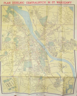 1955 Varsó (Warszawa) Térkép, Papír Tokka, 60x80 Cm - Non Classificati