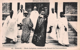 SENEGAL DAKAR  Chefs Indigenes Membres Du Conseil Du Gouvernement Carte Vierge  (2 Scans) N° 83 \ML4033 - Senegal