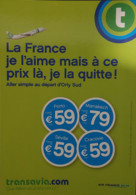 Carte Postale "Descartes Media" (2008) Transavia (avion - Compagnie D'aviation) Air France KLM - Advertising