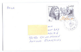 Circulated Letter Saint-Martin SXM France Local. Molière Stamped In Marigot - Covers & Documents