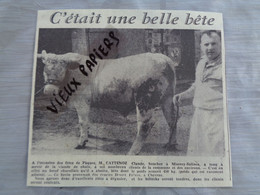 25 - Doubs - Miserez - Salines   - Article Original De Presse - Le Boeuf Gras - Boucherie Cattenoz  - 1960   - Réf.77. - Other Municipalities