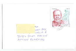 Circulated Letter Saint-Martin SXM France Local. Louis Pasteur Stamped In Marigot - Covers & Documents