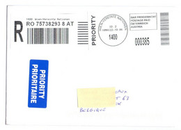 Lettre Recommandée Nations Unies Registered Letter United Nations Vienna To Belgium ATM - Brieven En Documenten