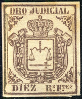 DEPENDENCIAS ESPAÑOLAS - Derecho Judicial (1856/65) 10R Lila - Nuevo / Unused (sin Goma) (*) - Fiscale Zegels