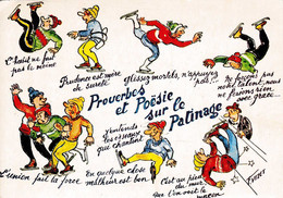 Humour - Proverbes Et Poésie Sur Le PATINAGE - Illustrée Par F. Vizet - Patinage Artistique