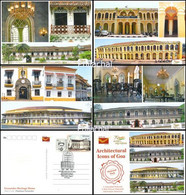 India Official 2022 Architecture Icons Of Goa  Set Of 4 Picture Postcards MNH (**) Inde Indien - Covers & Documents