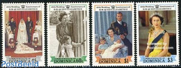 Dominica 1988 Elizabeth Wedding Anniversary 4v, Mint NH, History - Kings & Queens (Royalty) - Familles Royales
