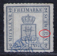 ROSTOCK 20 In Blau Auf 2 Shilling Blaugrau - Schwerin Nr. 6 B Mit Abart - Signiert - Pracht - Mecklenburg-Schwerin