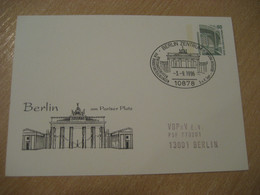 BERLIN 1996 Am Pariser Platz Private Cancel Postal Stationery Card GERMANY - Cartoline Private - Usati