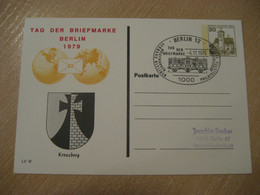 BERLIN 1979 Kreuzberg Tag Der Briefmarke Train Railway Private Cancel Postal Stationery Card BERLIN GERMANY - Cartoline Private - Usati