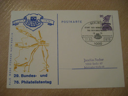 BERLIN 1975 BDP Private Cancel Postal Stationery Card BERLIN GERMANY - Postales Privados - Usados